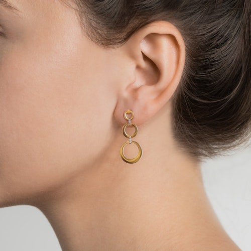 Kolczyki koła Savicki: srebrne pozłacane